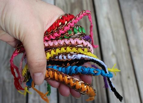 pulseras de hilos de colores diy