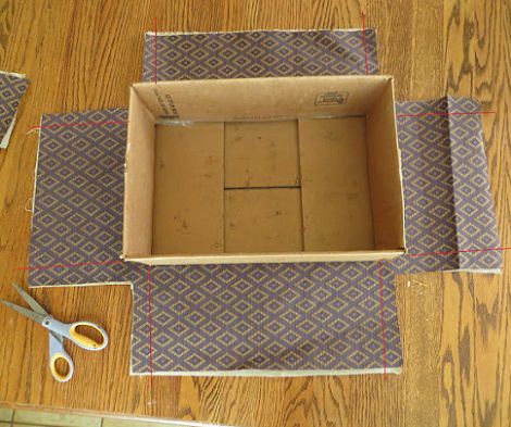 forrar cajas telas cartón
