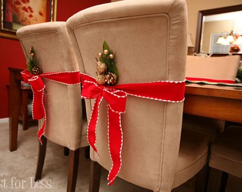 decorar sillas navidad